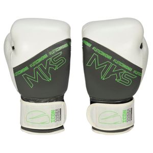 Luva De Boxe Muay Thai Profissional Couro White Icon 10 Oz