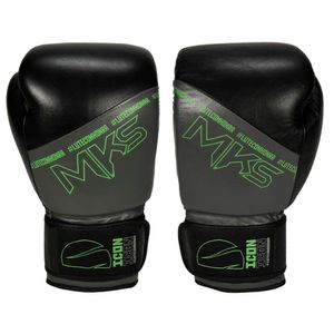 Luva De Boxe Muay Thai Profissional Couro Grey Icon 16 Oz
