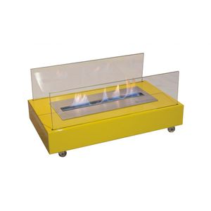 Lareira Eco a Álcool 92º Amarela com Queimador 40cm Classe A
