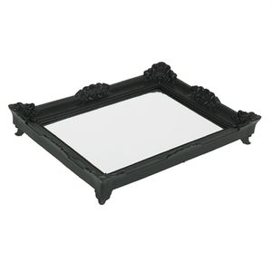 Bandeja Espelho Rococó Black M 6x39x28cm Trevisan Concept