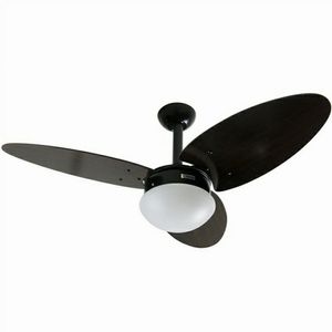 Ventilador De Teto C/ Chave Preto Pás Tabaco 127v - Martau