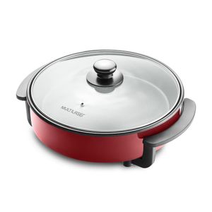 Panela Elétrica Redonda 1300W Vermelha Multilaser 220V