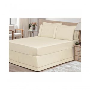 Saia para Cama Box Casal King 01 Peça Palha Bordados Ricardo