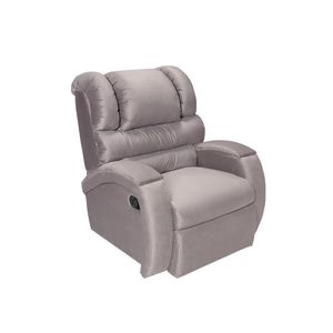 Poltrona Do Papai Imperial Reclinável Veludo Marrom