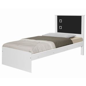 Cama Solteiro Barcelona Flex Branco Preto Tebarrot