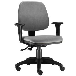 Cadeira Job L02 Executiva Ergonomica Escritório Crepe Cinza