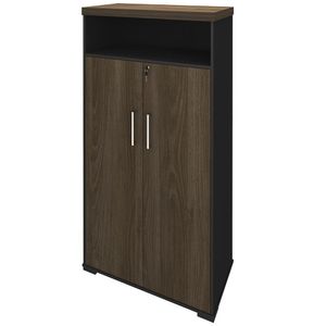 Armário Office Com 2 Portas E Nicho 173Cm A2 Charuto Preto