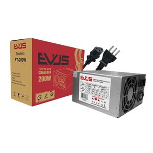 Fonte Evus Ft-200w 200w Real 20/ 24p 2 Sata Cabo De Forca