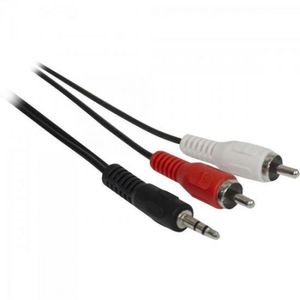 Cabo P2 Estereo X 2 Rca Macho 1,8m Cbrc0010 Preto Storm