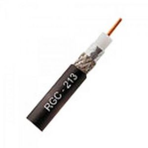 Coaxial Rge 213 Aluminio 75% Preto Rolo 100m Cabletech