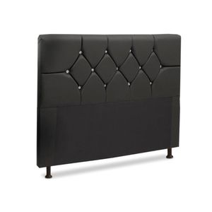 Cabeceira Box Casal 140cm França Corino Preto