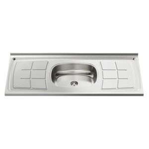 Pia de Cozinha com Cuba e Válvula Bali 120cm Inox Ghel Plus