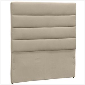 Cabeceira Casal Queen 160 Cm Greta Suede Liso Bege