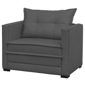 Poltrona Cama Londres Suede Cinza Escuro D´monegatto