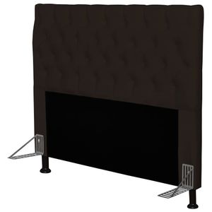 Cabeceira Cama Box Casal Queen 160cm Cristal Corino Marrom