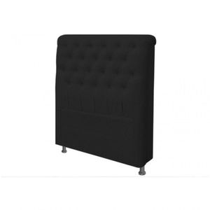 Cabeceira Paris Box Solteiro 90cm Corino corino Preto