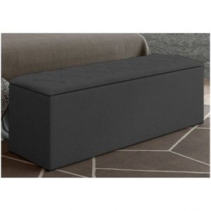 Calçadeira Baú 160cm Paris Amassado Cinza