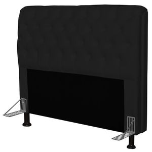 Cabeceira Paris Box Casal 195cm Paris Corino Preto