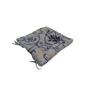 Assento De Cadeira Decore Azul Floral Peça Unica Textil Lar