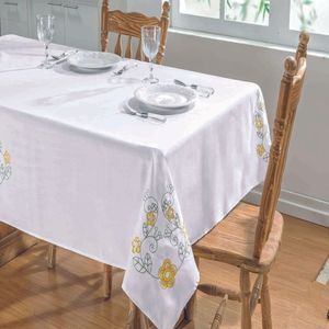 Toalha de Mesa Retangular 8 Lugares Dália Guga Tapetes
