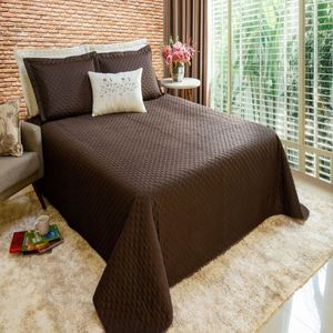Cobre Leito Casal Perola Tabaco Enxovais Aquarela 5 Peças