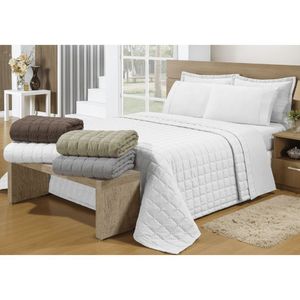 Cobre Leito Casal Soft Branco Valle Enxovais 2 Peças