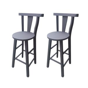 Kit 2 Banquetas Cor Preto Acetinado De Madeira Bv Magazine