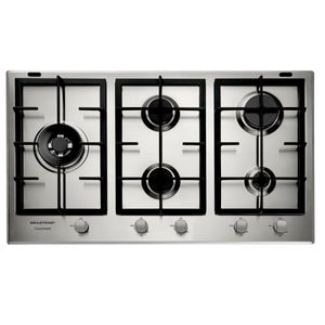 Cooktop 5 Bocas Gourmand Dupla Chama Inox Brastemp 220V