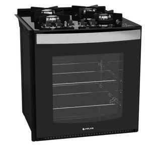 Fogão De Embutir 4 Bocas Preto Mesa De Vidro Atlas Bivolt