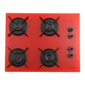 Fogão Cooktop A Gás Fornello 4 Bocas Vermelho Bivolt