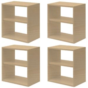 Kit Infantil 4 Nichos Cubo com Prateleira Lema Kit Cubos Baby Siena Móveis Geneve