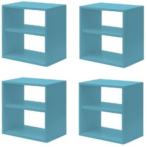 Kit Infantil 4 Nichos Cubo com Prateleira Lema Kit Cubos Baby Siena Móveis Agata