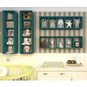 Kit Infantil 2 Nichos Cubo com 4 Prateleiras Alki Kit Cubos Baby Siena Móveis Agata