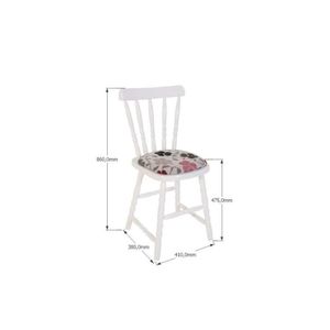 Conjunto 2 Cadeiras Estofadas Dalas Ecomóveis Branco/floral