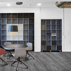 Piso Vinílico Em Régua Office Scandian 3mmx18,9cmx1,22m M² - Caixa com 3,25m2 - Grafito