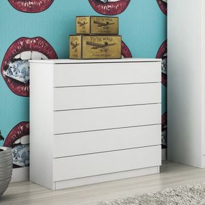 Cômoda 5 Gavetas Premium Tcil Móveis Neve