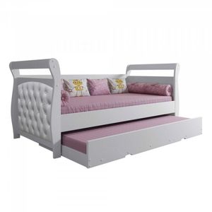 Bicama Infantil Babá Capitonê Tigus Baby Branco Acetinado