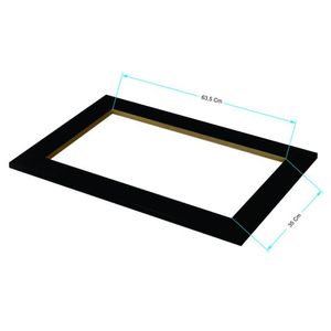 Balcão de Cozinha para Cooktop 5 Bocas 2 Portas Fox Arte Móveis Nevada/branco/preto