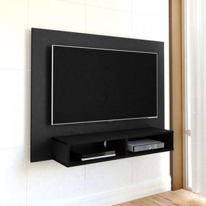 Painel Para Tv 42 Polegadas 2 Nichos Flash Arlety Preto