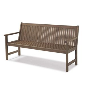 Banco 3 Lugares com Encosto 153cm Primavera Casa e Jardim Móveis Stain Castanho