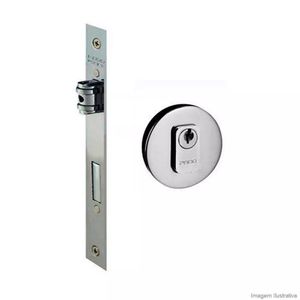 Fechadura De Trinco Rolete Redonda 55mm Pado Cromado 465-55r