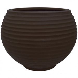 Vaso Para Plantas Redondo Em Polietileno 34 Esfera Latticce 27cmx23cm Japi Café