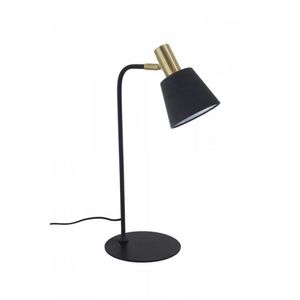 Abajur Pipe de Metal Dourado com Preto Bella Iluminação Bivolt