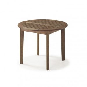 Mesa em Madeira Maciça Redonda 90cm Primavera Casa e Jardim Móveis Stain Castanho