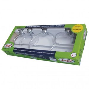Kit Acessórios Para Banheiro 5 Peças Acqua Q18 Japi Cromado