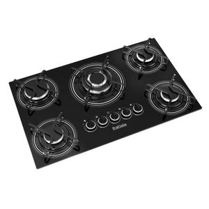 Cooktop 5 Bocas a Gás Tripla Chama Itatiaia Preto Bivolt