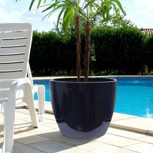 Vaso Decorativo Fibra De Vidro Europa Japi Abadan Listras Azul