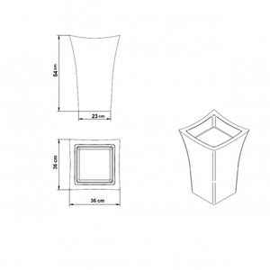 Vaso De Polietileno 54cm X 36cm Wave Japi