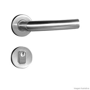 Fechadura Externa De Inox Luma Com Roseta Pado