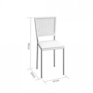 Cadeira De Aço Boston C150 Compoarte Cromado/branco
